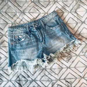 Distressed Jean Shorts
